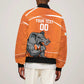 Afro Basketball Custom Ivory Coast Sleeve Zip Bomber Jacket Allez Les Elephants - African Pride