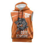 Afro Basketball Custom Ivory Coast Sleeveless Hoodie Allez Les Elephants - African Pride