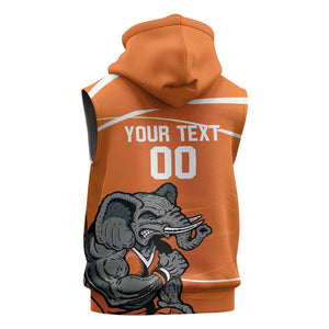 Afro Basketball Custom Ivory Coast Sleeveless Zip Hoodie Allez Les Elephants - African Pride