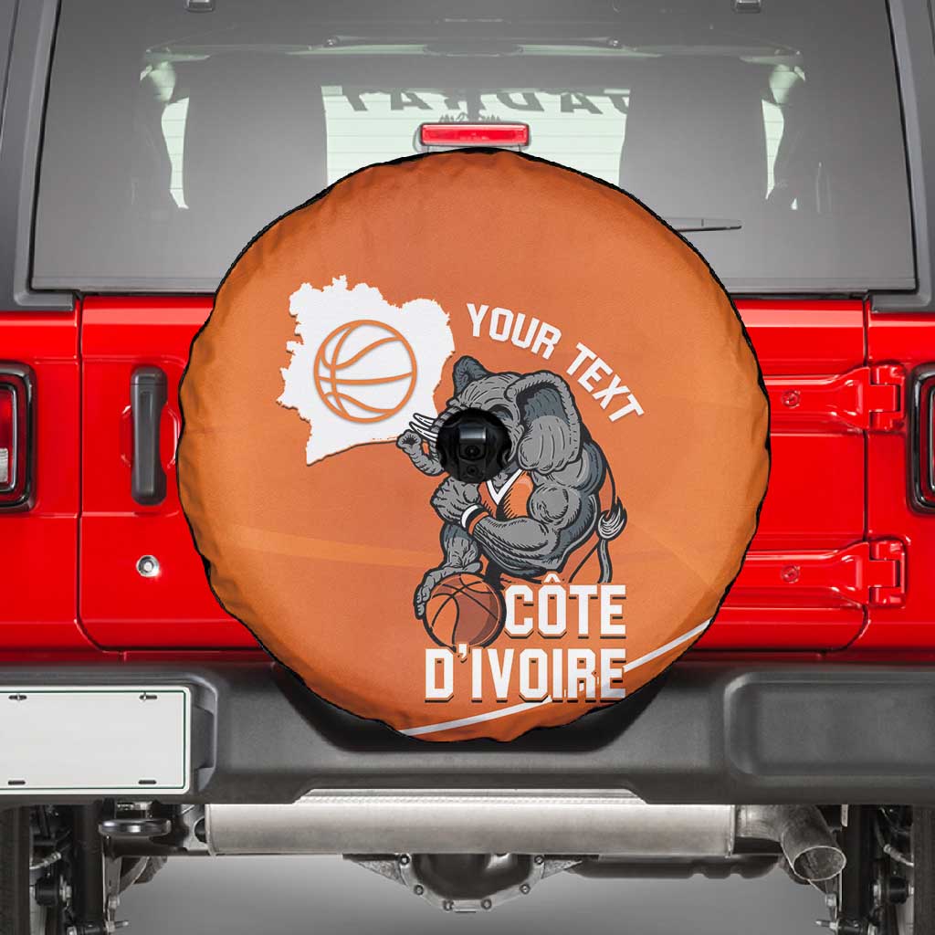 Afro Basketball Custom Ivory Coast Spare Tire Cover Allez Les Elephants - African Pride