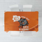 Afro Basketball Custom Ivory Coast Tablecloth Allez Les Elephants - African Pride