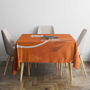 Afro Basketball Custom Ivory Coast Tablecloth Allez Les Elephants - African Pride