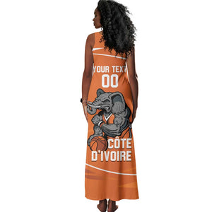 Afro Basketball Custom Ivory Coast Tank Maxi Dress Allez Les Elephants - African Pride