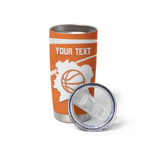 Afro Basketball Custom Ivory Coast Tumbler Cup Allez Les Elephants - African Pride