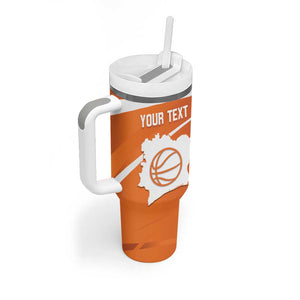 Afro Basketball Custom Ivory Coast Tumbler With Handle Allez Les Elephants - African Pride