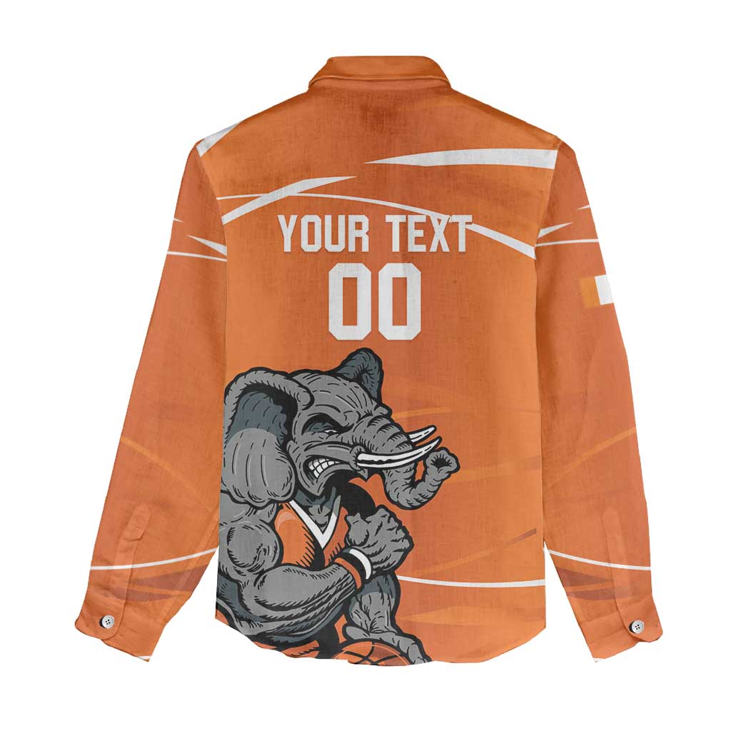 Afro Basketball Custom Ivory Coast Women Casual Shirt Allez Les Elephants - African Pride