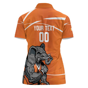 Afro Basketball Custom Ivory Coast Women Polo Shirt Allez Les Elephants - African Pride