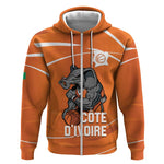 Afro Basketball Custom Ivory Coast Zip Hoodie Allez Les Elephants - African Pride