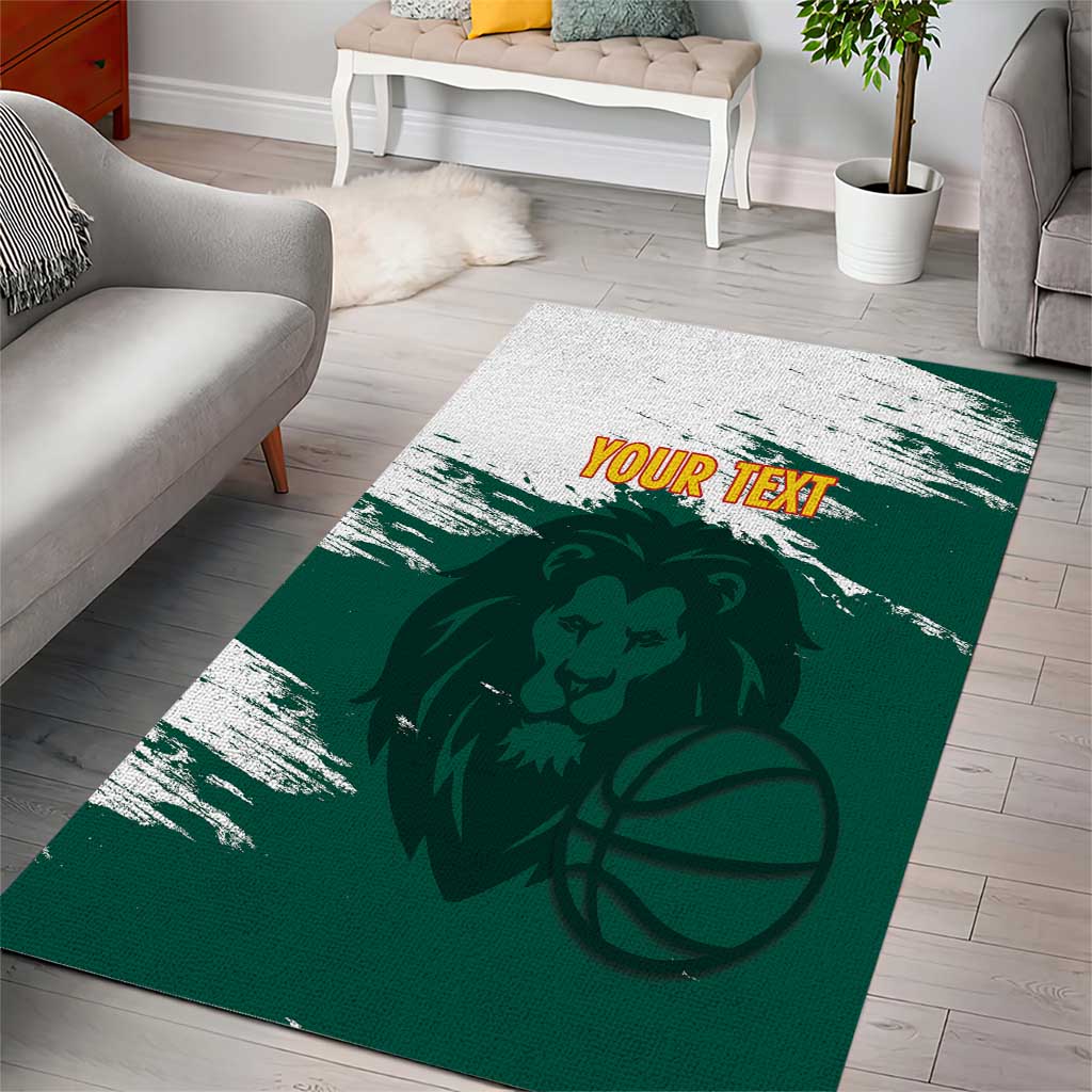 Afro Basketball Custom Cameroon Area Rug Come On Indomitable Lions - African Pride