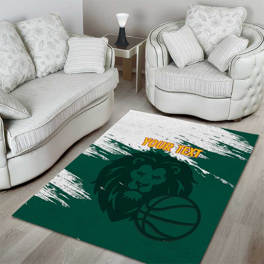 Afro Basketball Custom Cameroon Area Rug Come On Indomitable Lions - African Pride