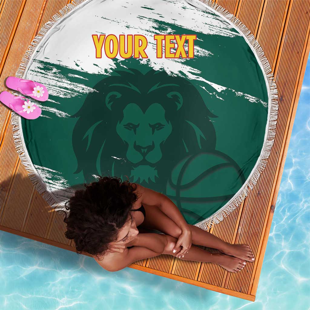 Afro Basketball Custom Cameroon Beach Blanket Come On Indomitable Lions - African Pride