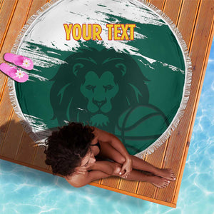Afro Basketball Custom Cameroon Beach Blanket Come On Indomitable Lions - African Pride