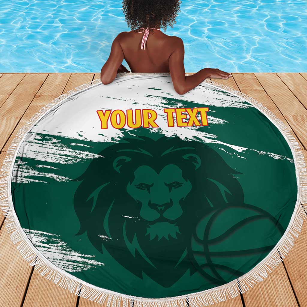 Afro Basketball Custom Cameroon Beach Blanket Come On Indomitable Lions - African Pride