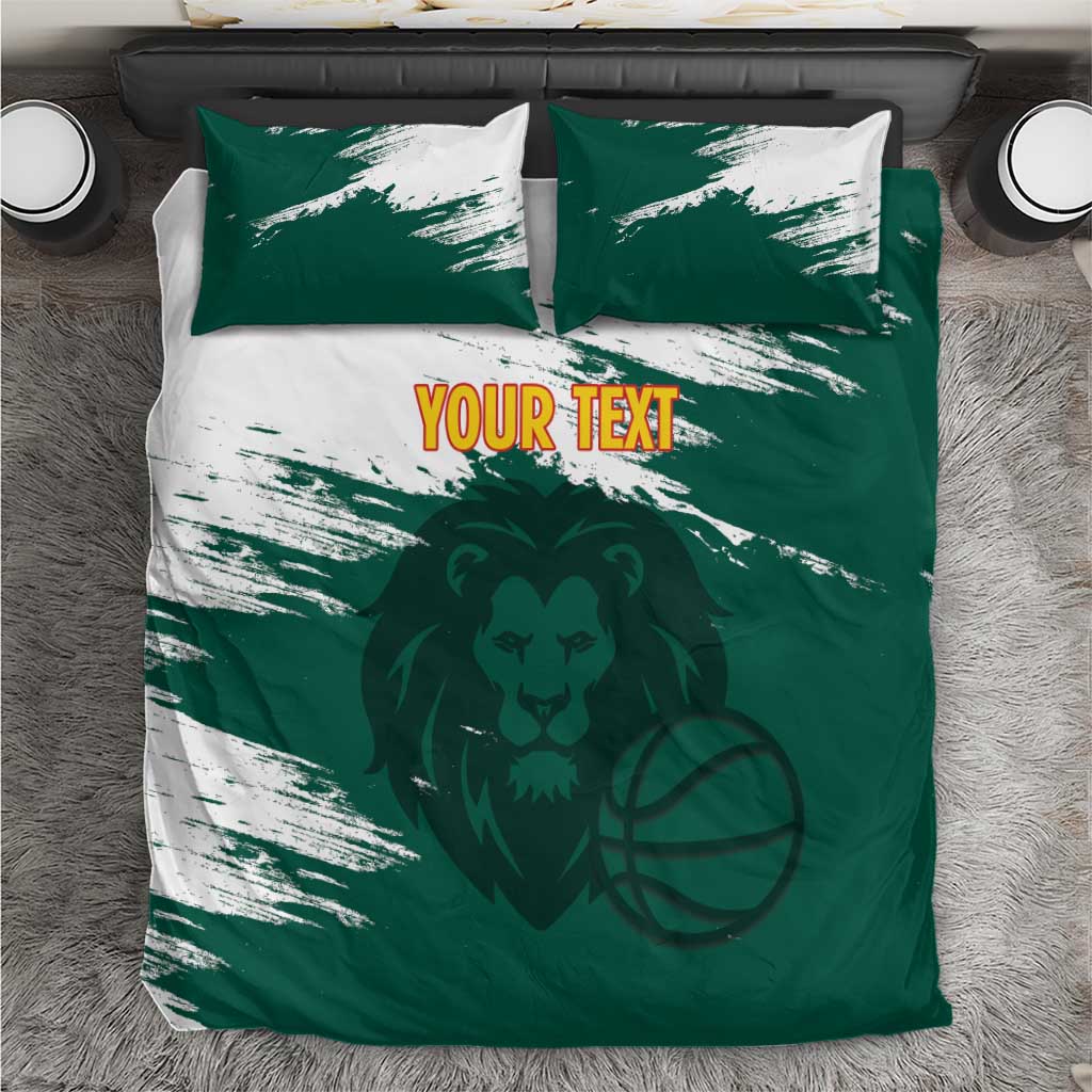 Afro Basketball Custom Cameroon Bedding Set Come On Indomitable Lions - African Pride