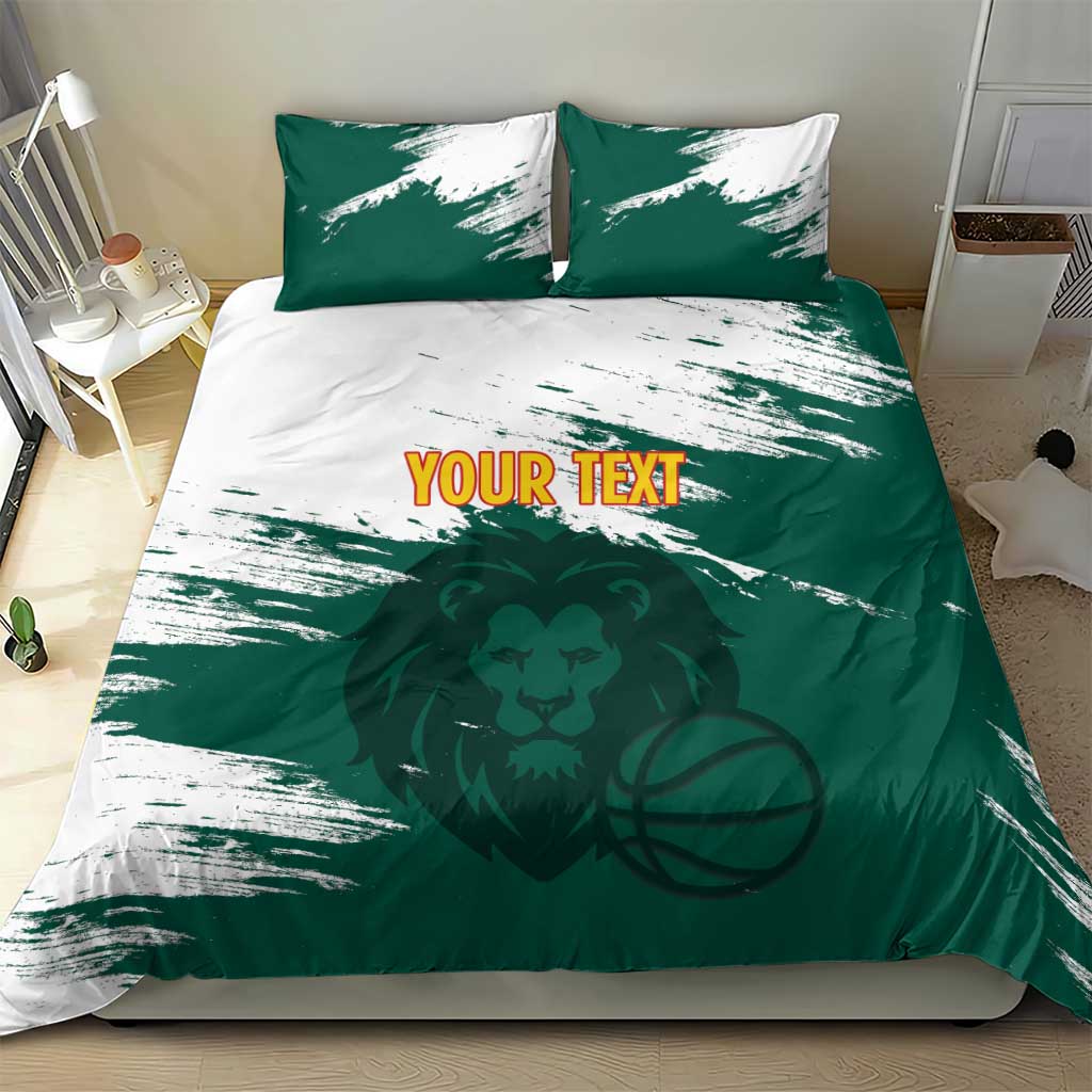 Afro Basketball Custom Cameroon Bedding Set Come On Indomitable Lions - African Pride