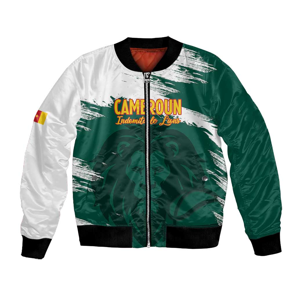 Afro Basketball Custom Cameroon Bomber Jacket Come On Indomitable Lions - African Pride
