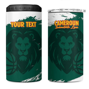 Afro Basketball Custom Cameroon 4 in 1 Can Cooler Tumbler Come On Indomitable Lions - African Pride