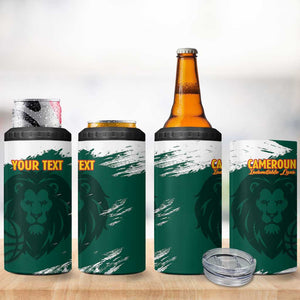 Afro Basketball Custom Cameroon 4 in 1 Can Cooler Tumbler Come On Indomitable Lions - African Pride