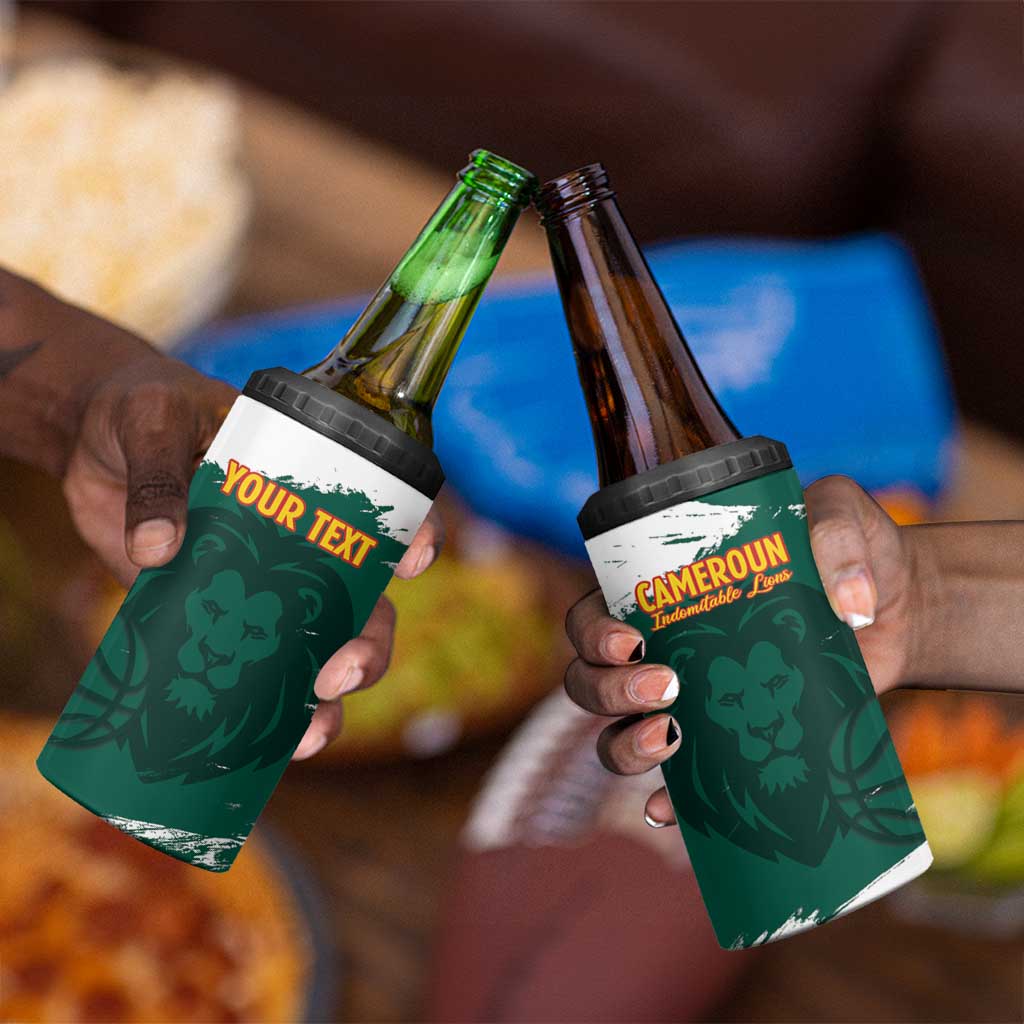 Afro Basketball Custom Cameroon 4 in 1 Can Cooler Tumbler Come On Indomitable Lions - African Pride