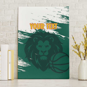 Afro Basketball Custom Cameroon Canvas Wall Art Come On Indomitable Lions - African Pride