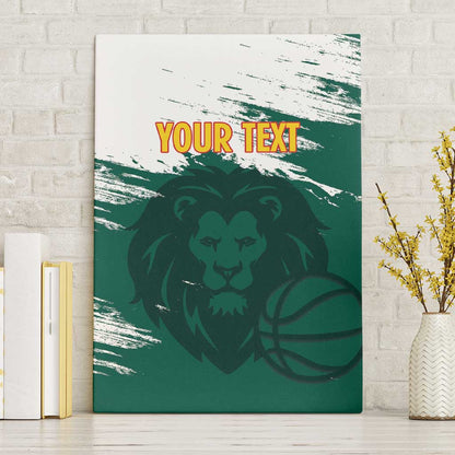 Afro Basketball Custom Cameroon Canvas Wall Art Come On Indomitable Lions - African Pride