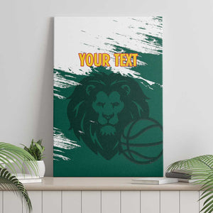 Afro Basketball Custom Cameroon Canvas Wall Art Come On Indomitable Lions - African Pride