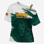 Cameroon Basketball Custom Cross Shoulder Shirt Come On Indomitable Lions