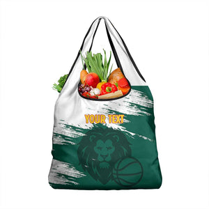 Afro Basketball Custom Cameroon Grocery Bag Come On Indomitable Lions - African Pride