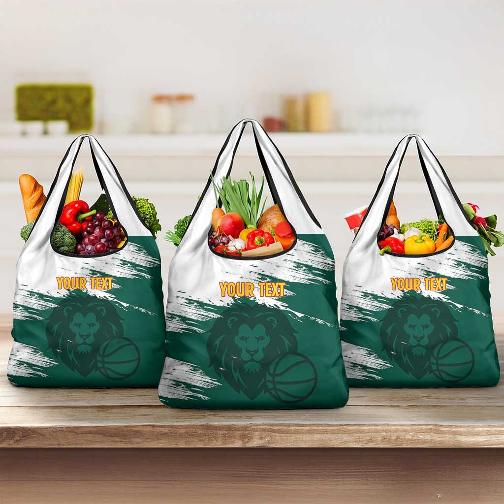 Afro Basketball Custom Cameroon Grocery Bag Come On Indomitable Lions - African Pride