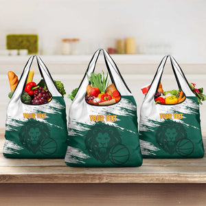 Afro Basketball Custom Cameroon Grocery Bag Come On Indomitable Lions - African Pride