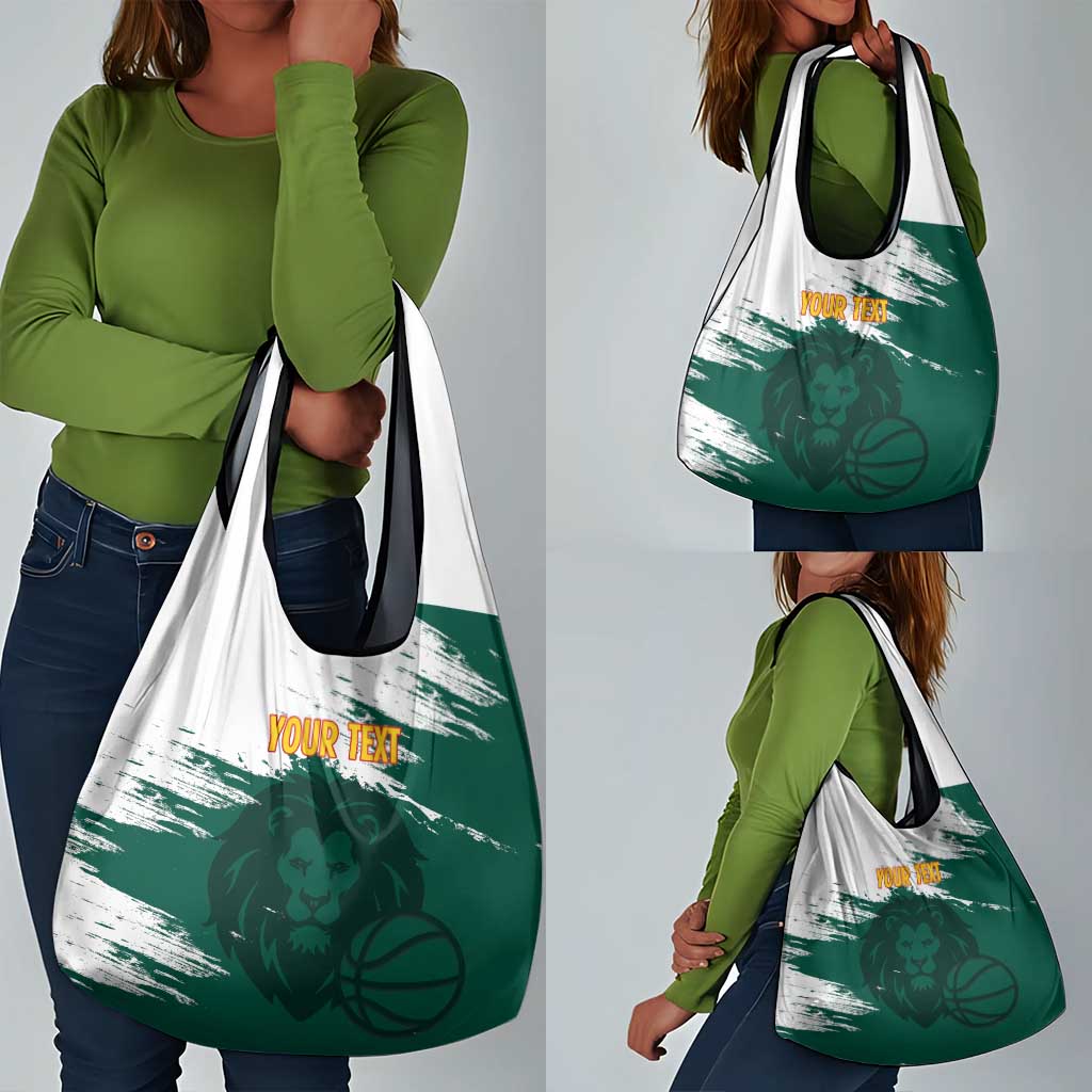 Afro Basketball Custom Cameroon Grocery Bag Come On Indomitable Lions - African Pride