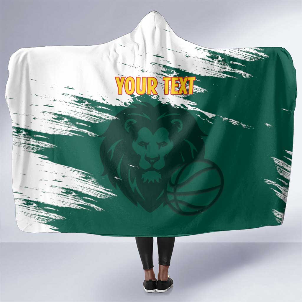 Afro Basketball Custom Cameroon Hooded Blanket Come On Indomitable Lions - African Pride