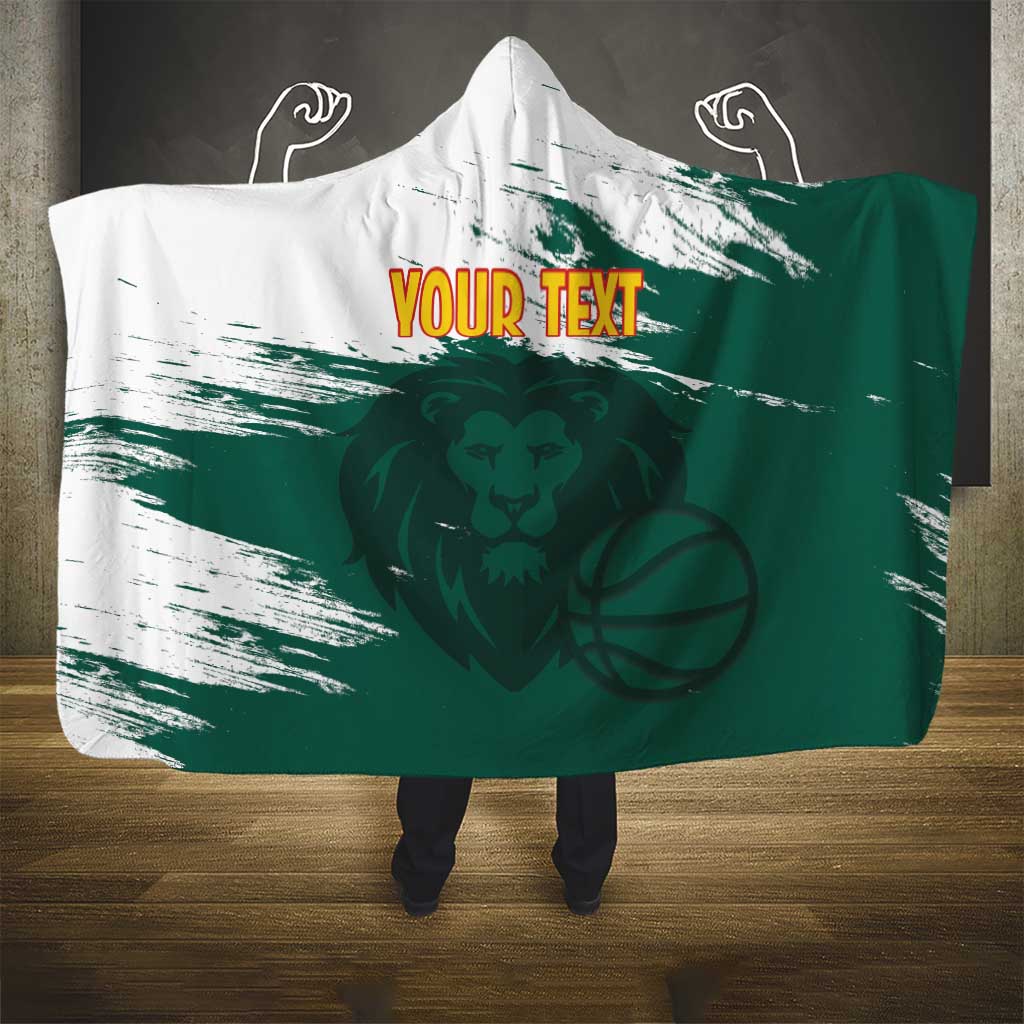 Afro Basketball Custom Cameroon Hooded Blanket Come On Indomitable Lions - African Pride