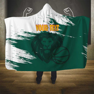 Afro Basketball Custom Cameroon Hooded Blanket Come On Indomitable Lions - African Pride