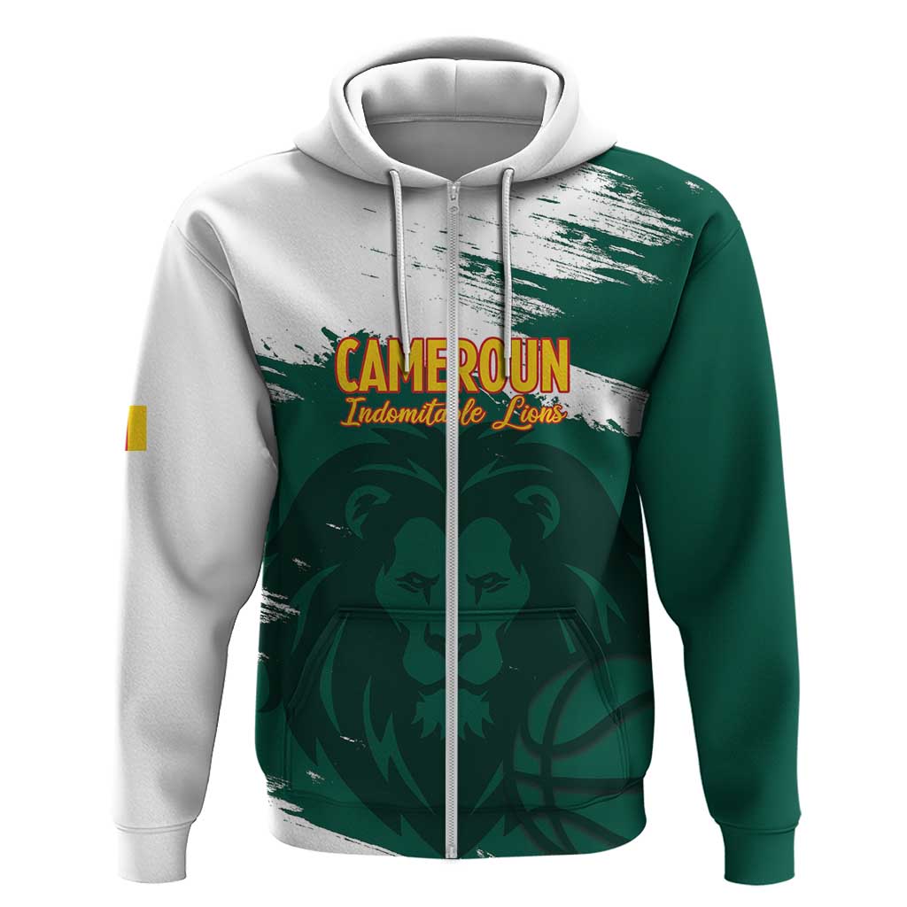 Afro Basketball Custom Cameroon Hoodie Come On Indomitable Lions - African Pride