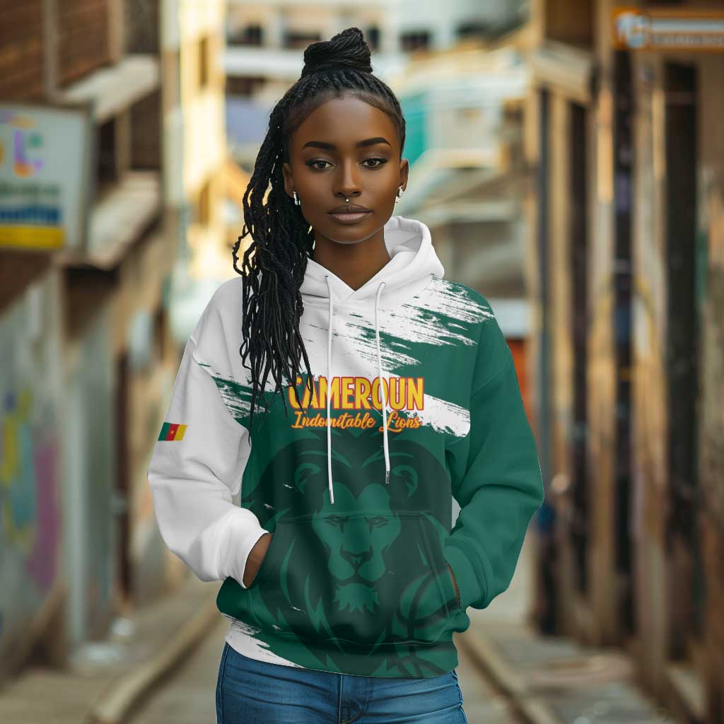 Afro Basketball Custom Cameroon Hoodie Come On Indomitable Lions - African Pride