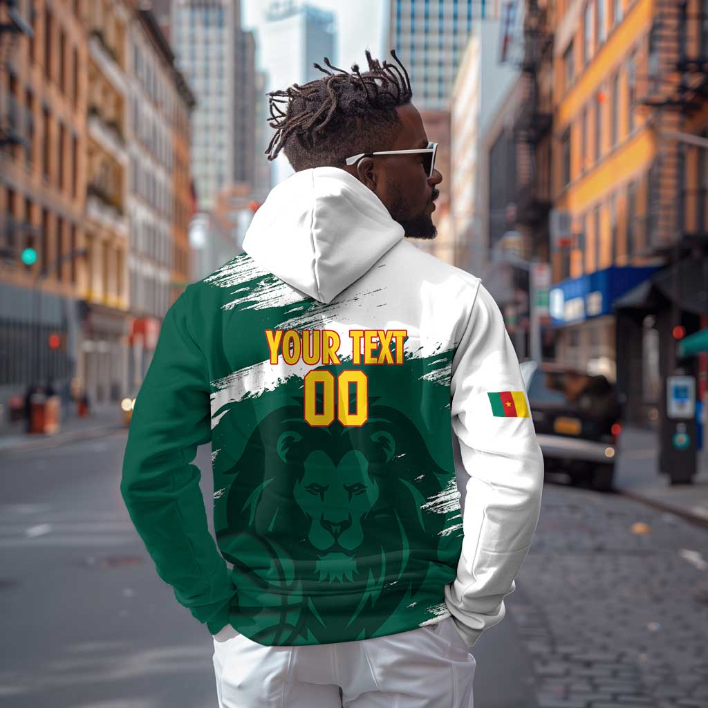Afro Basketball Custom Cameroon Hoodie Come On Indomitable Lions - African Pride