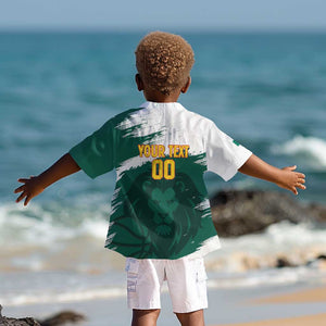 Afro Basketball Custom Cameroon Kid Hawaiian Shirt Come On Indomitable Lions - African Pride