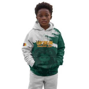 Afro Basketball Custom Cameroon Kid Hoodie Come On Indomitable Lions - African Pride