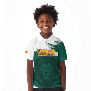 Afro Basketball Custom Cameroon Kid Polo Shirt Come On Indomitable Lions - African Pride