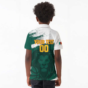 Afro Basketball Custom Cameroon Kid Polo Shirt Come On Indomitable Lions - African Pride