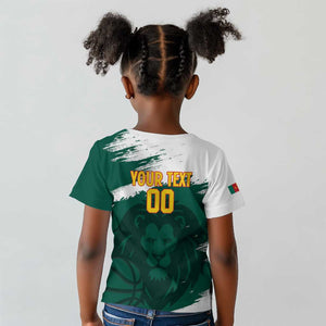Afro Basketball Custom Cameroon Kid T shirt Come On Indomitable Lions - African Pride