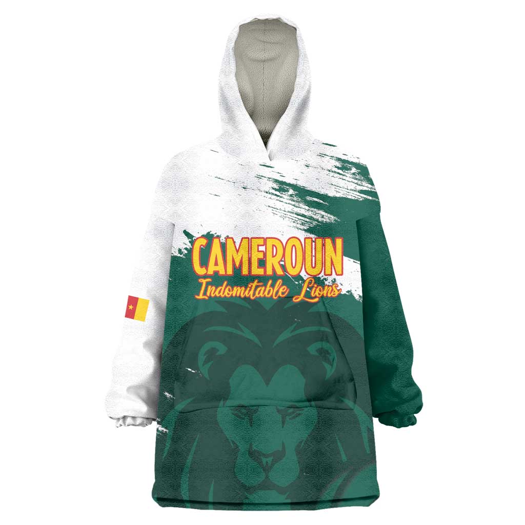 Afro Basketball Custom Cameroon Kid Wearable Blanket Hoodie Come On Indomitable Lions - African Pride