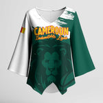 Cameroon Basketball Custom Kimono Sleeve Blouse Come On Indomitable Lions
