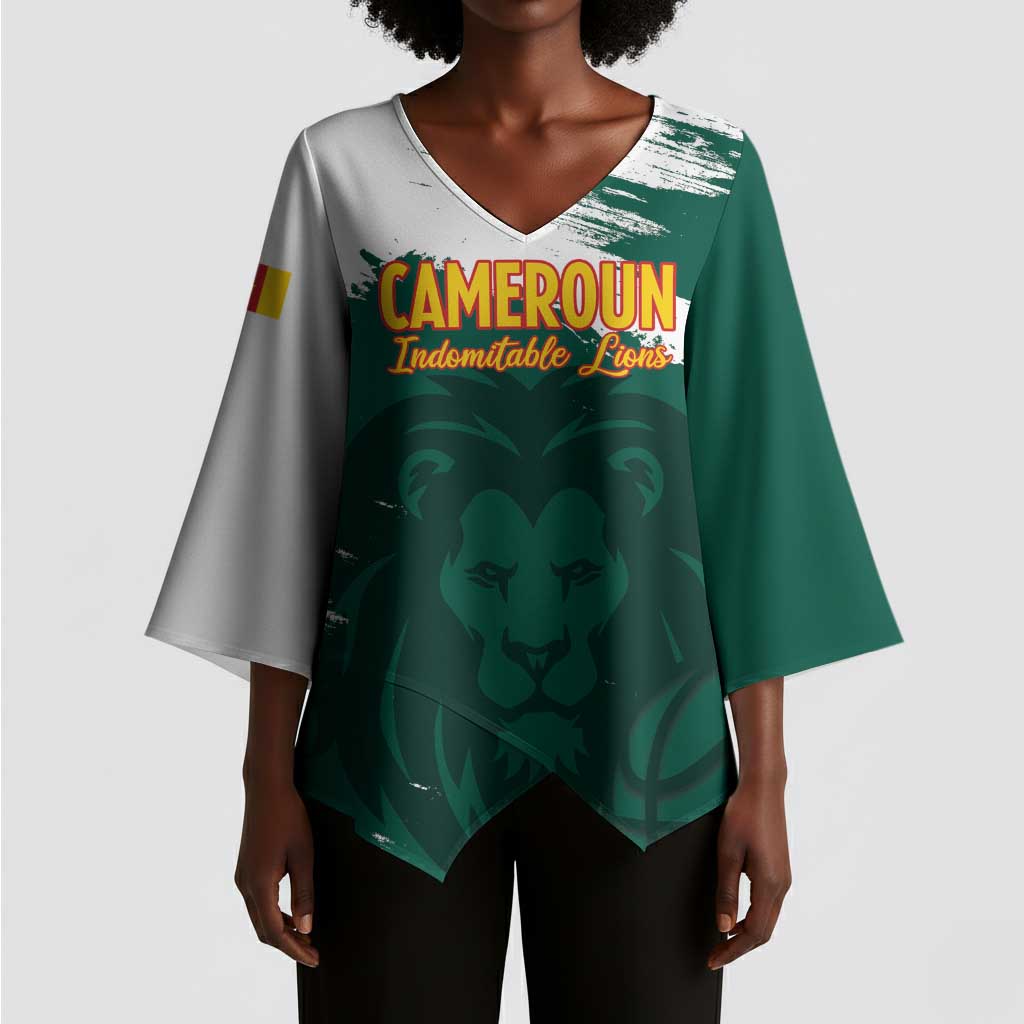 Cameroon Basketball Custom Kimono Sleeve Blouse Come On Indomitable Lions