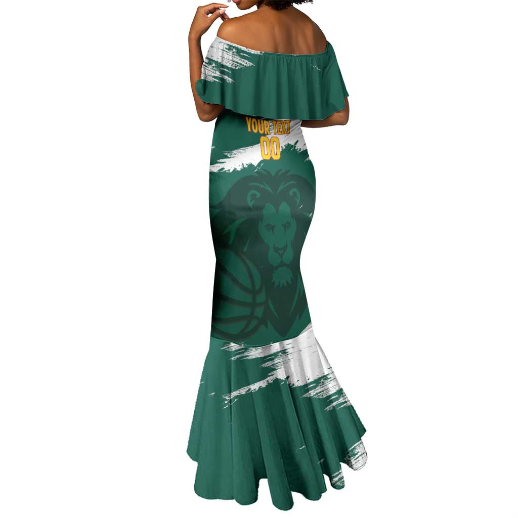 Afro Basketball Custom Cameroon Mermaid Dress Come On Indomitable Lions - African Pride