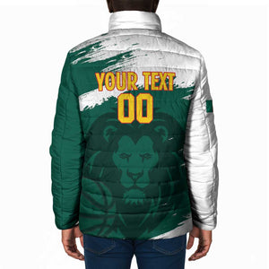 Cameroon Basketball Custom Padded Jacket Come On Indomitable Lions