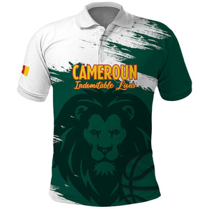 Afro Basketball Custom Cameroon Polo Shirt Come On Indomitable Lions - African Pride