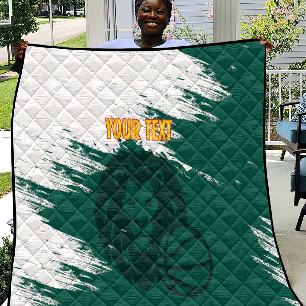 Afro Basketball Custom Cameroon Quilt Come On Indomitable Lions - African Pride