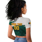 Afro Basketball Custom Cameroon Raglan Cropped T shirt Come On Indomitable Lions - African Pride